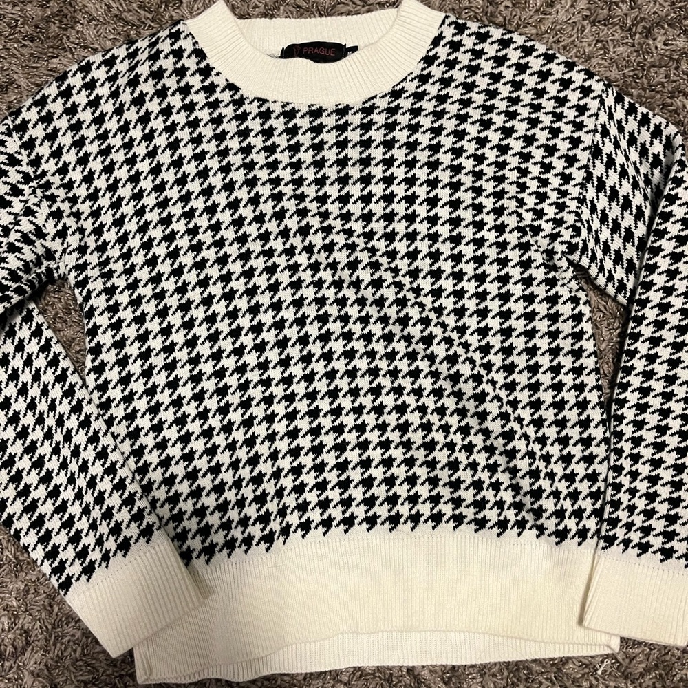 Black and white sweater